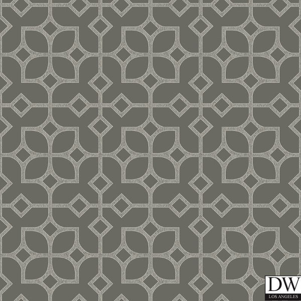 Maze Grey Tile Wallpaper
