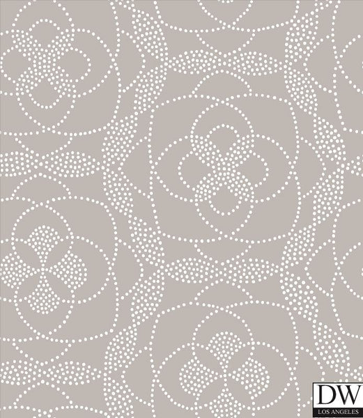 Cosmos Light Grey Dot Wallpaper