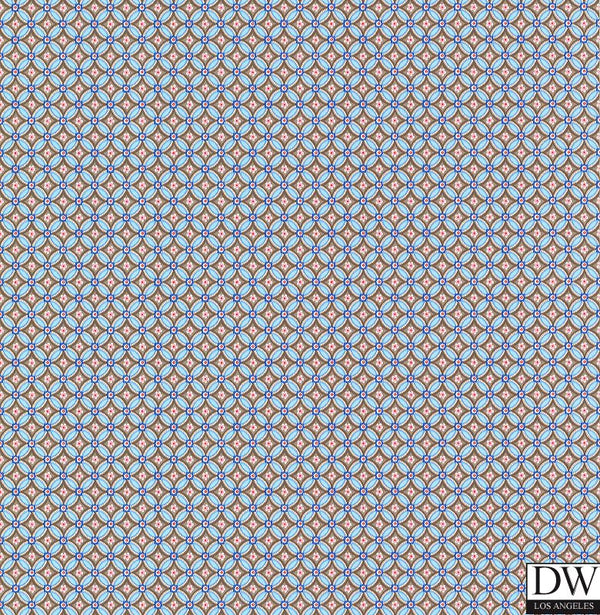 Eebe Charcoal Floral Geometric Wallcovering