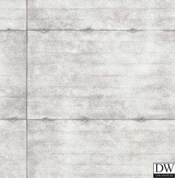 Smooth Concrete Light Grey Geometric Wallpaper