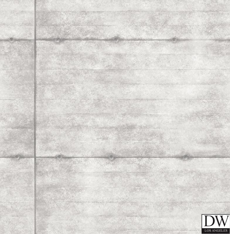 Smooth Concrete Light Grey Geometric Wallpaper