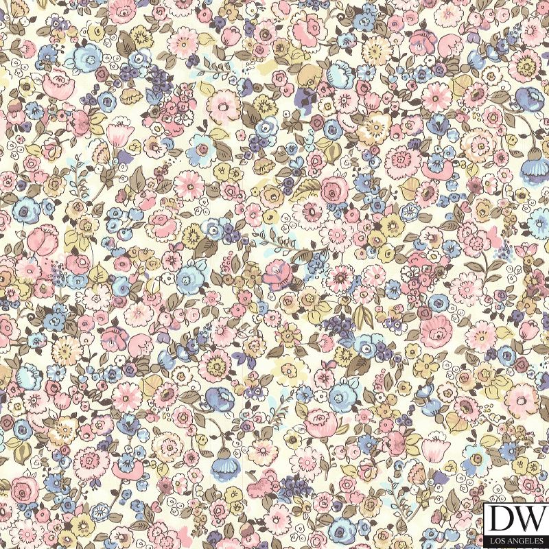 Pradera Blush Vintage Floral Wallpaper
