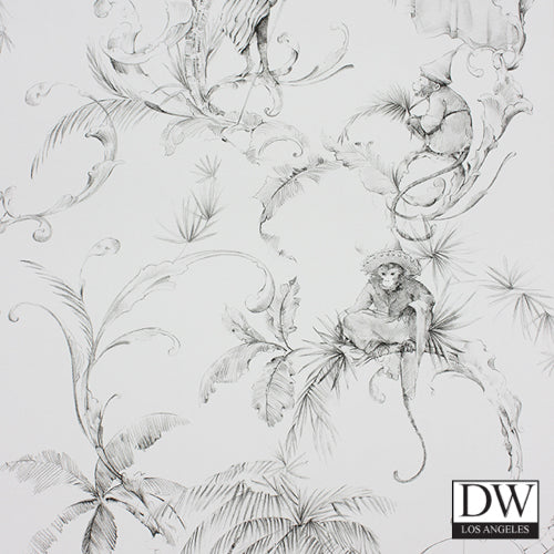 Gibralter Monkey Toile Wallcovering