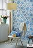 Kali Light Blue Folklore Chintz Wallpaper