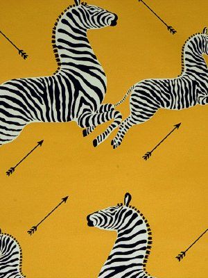 Zoe's Zebra Wallpaper - Yellow BY SCALAMANDRE