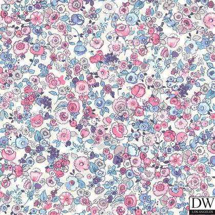 Pradera Violet Vintage Floral Wallcovering
