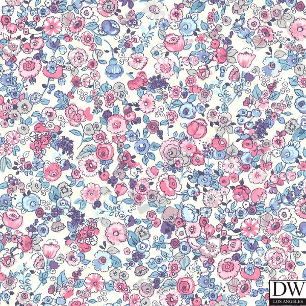 Pradera Violet Vintage Floral Wallpaper