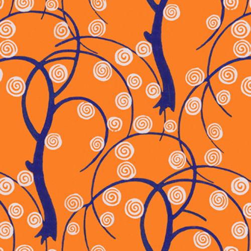 1970's Trees Wallcovering with Swirls - Pattern Design Lab