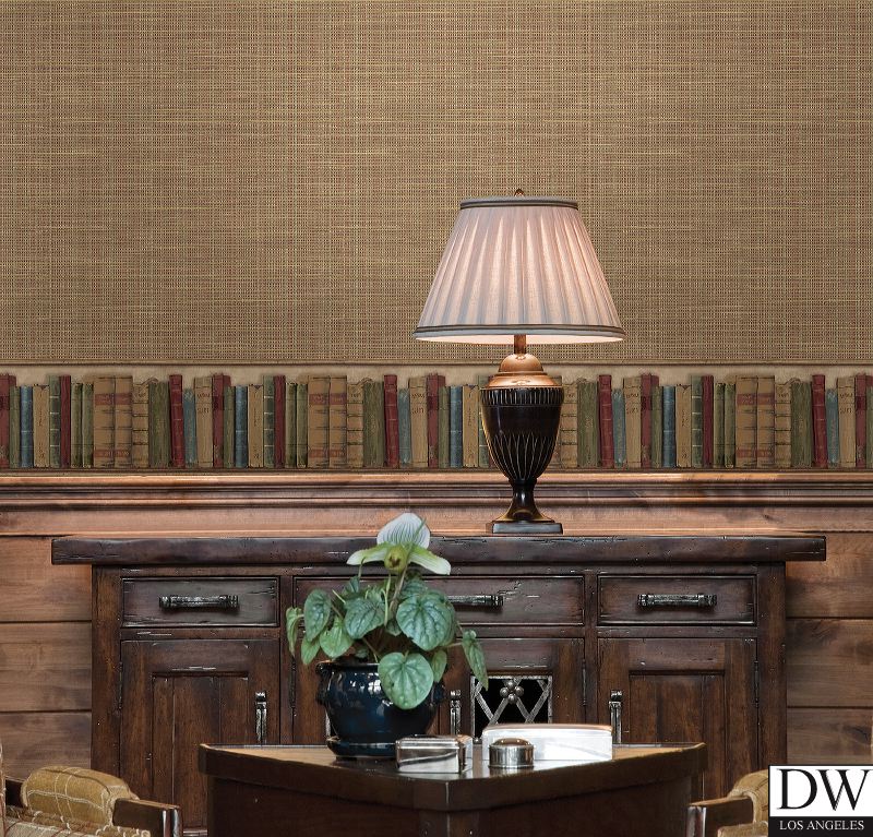 Kent Red Faux Grasscloth Wallpaper