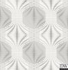 Optic Silver Geometric Wallpaper