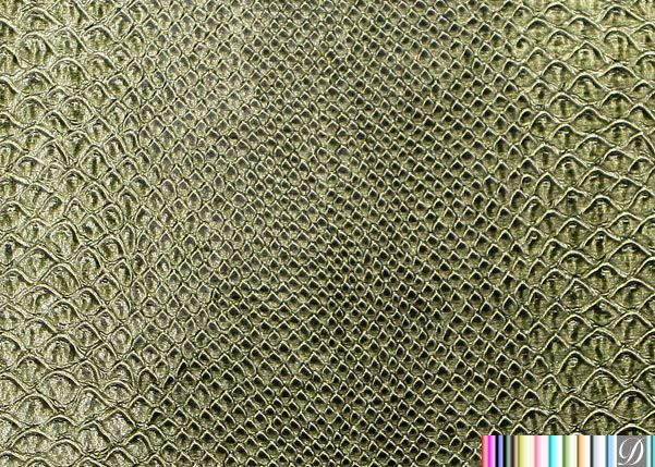 Stirling Lizard Animal Metallic Upholstery Vinyl