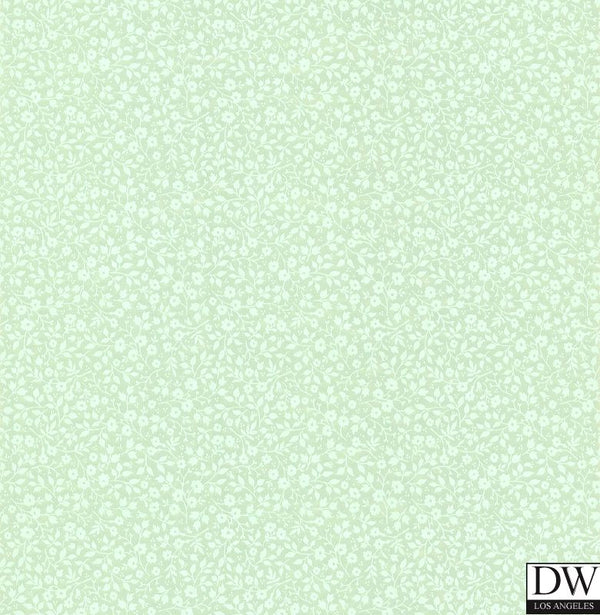 Gretel Mint Floral Meadow Wallcovering