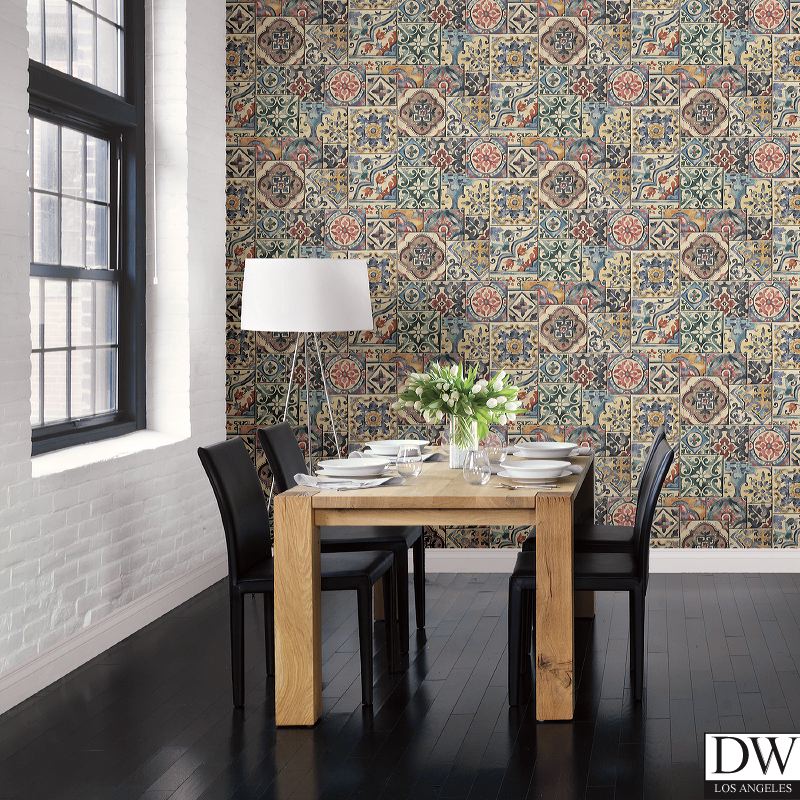 Marrakesh Tiles Multi Mosaic Wallpaper