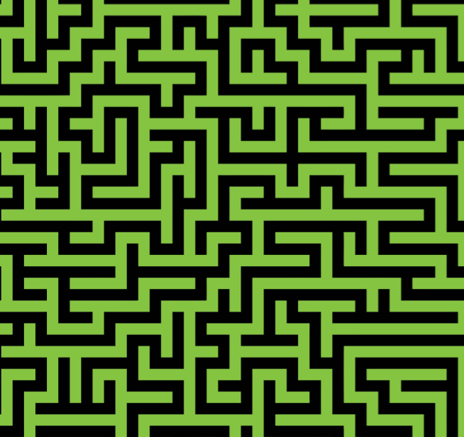 Puzzles and Puzzles - Green Black - Pattern Design Lab