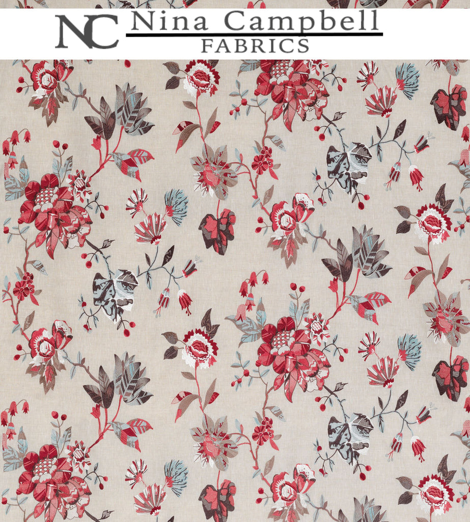 Nina Campbell Fabrics #NCF4332-01 at Designer Wallcoverings - Your online resource since 2007